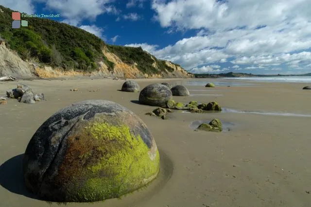 The Moeraki Boulders on Boulders Beach