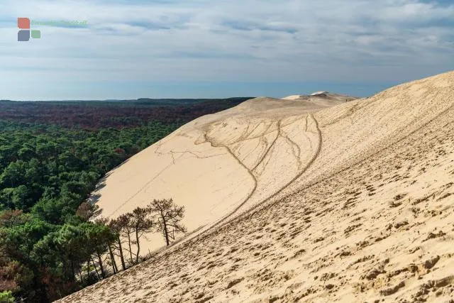 Dune du Pilat an der Atlantikküste bei Arcachon in der Region Nouvelle-Aquitaine