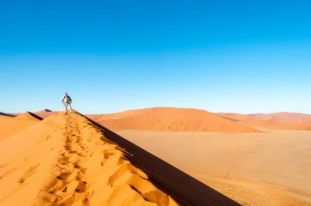 Die Dünenlandschaft rund um Düne 45 in der Namib