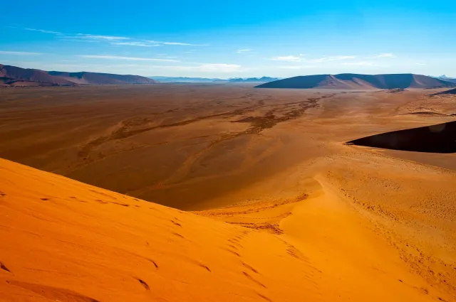 The dune landscape around Dune 45 in the Namib