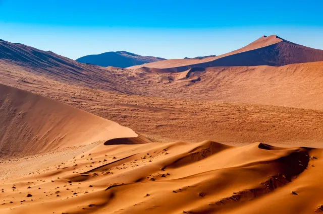 Die Dünenlandschaft rund um Düne 45 in der Namib