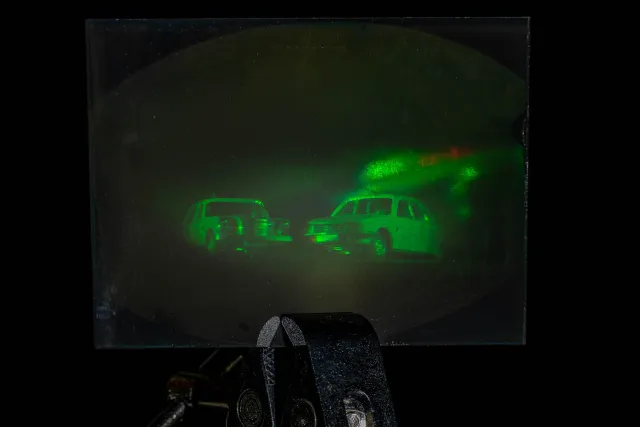 White light hologram generated with an argon laser