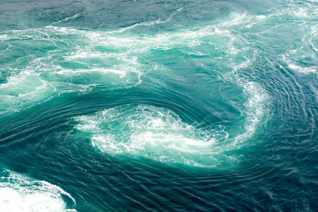 The huge Naruto whirlpools