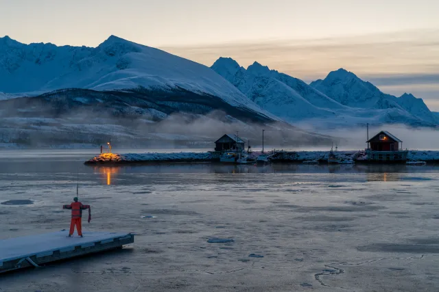 Am Hafen von Fjord Solenagen