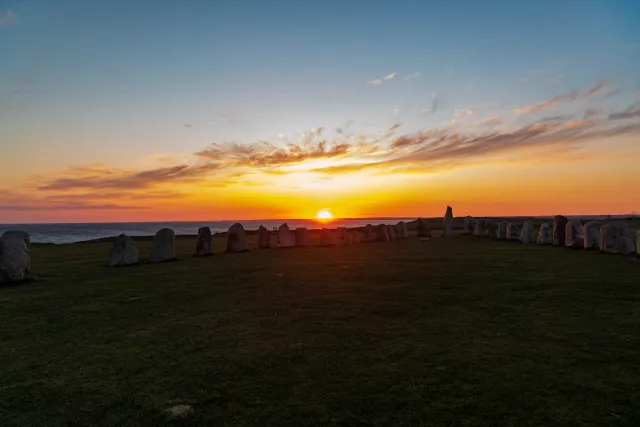 Sunset over Ale's Stones