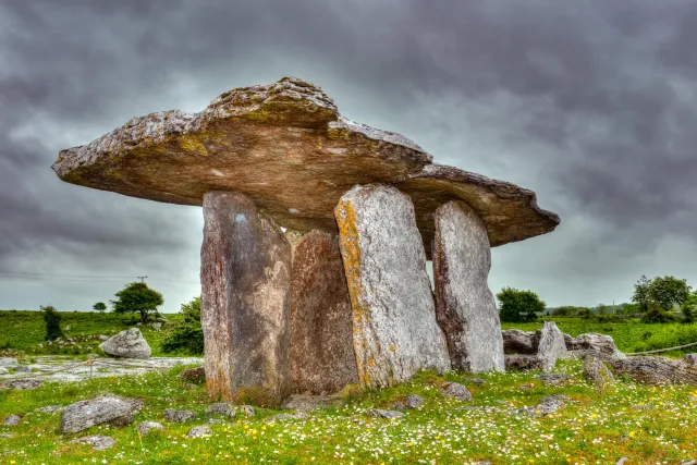 The Poulnabrone Dolmen in County Clare, Ireland