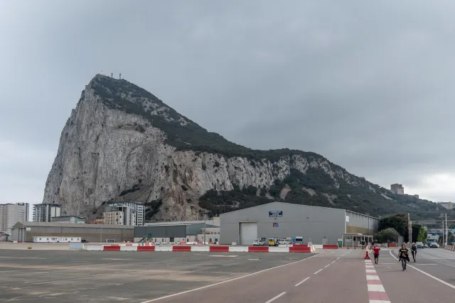 Entering Gibraltar via the airport runway