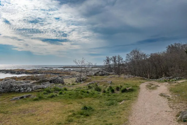 Over sandy coastal paths