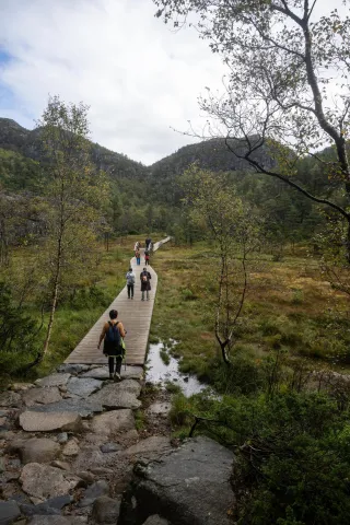 Die erste Hochebene auf dem Weg zum Preikestolen