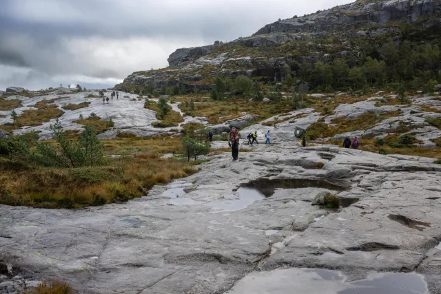 Almost at the height of Preikestolen