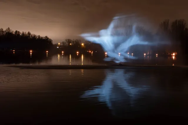 The magical water dance in the park of Mechelen