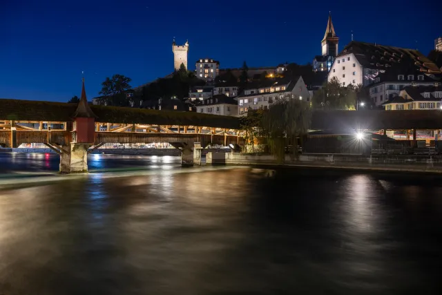 The Spreuer Bridge over the Reuss in Lucerne