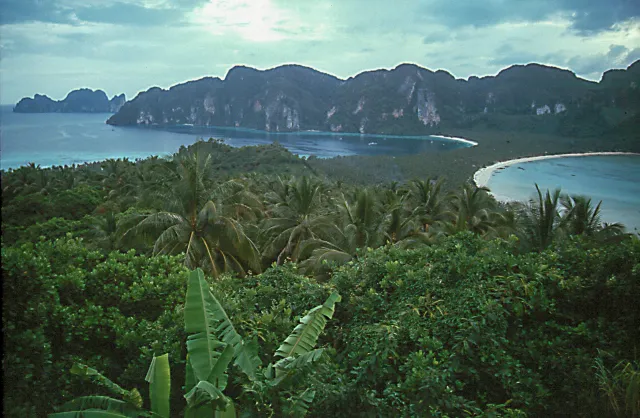 The view of the narrow peninsula of Koh Phi Phi